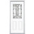 36 In. x 80 In. x 6 9/16 In. Chatham Antique Black Half Lite Left Hand Entry Door with Brickmould