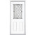 32 In. x 80 In. x 6 9/16 In. Halifax Antique Black Half Lite Right Hand Entry Door with Brickmould