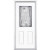 36 In. x 80 In. x 4 9/16 In. Providence Nickel Half Lite Right Hand Entry Door with Brickmould