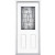 32 In. x 80 In. x 6 9/16 In. Providence Antique Black Half Lite Left Hand Entry Door with Brickmould