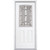 36 In. x 80 In. x 4 9/16 In. Elmhurst Antique Black Camber Half Lite Left Hand Entry Door with Brickmould