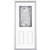 36 In. x 80 In. x 4 9/16 In. Providence Nickel Half Lite Left Hand Entry Door with Brickmould