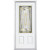 34 In. x 80 In. x 4 9/16 In. Providence Brass 3/4 Lite Right Hand Entry Door with Brickmould