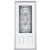 32 In. x 80 In. x 4 9/16 In. Providence Antique Black 3/4 Lite Right Hand Entry Door with Brickmould