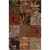 Equinox Rust/Green Polyester 3 Feet 6 Inch x 5 Feet 6 Inch Area Rug