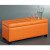 Abby Storage Ottoman - Orange