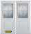 66 In. x 82 In. 1/2 Lite 1-Panel Pre-Finished White Double Steel Entry Door with Astragal and Brickmould