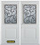 66 In. x 82 In. 1/2 Lite 1-Panel Pre-Finished White Double Steel Entry Door with Astragal and Brickmould