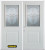 66 In. x 82 In. 1/2 Lite 1-Panel Pre-Finished White Double Steel Entry Door with Astragal and Brickmould