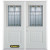 66 In. x 82 In. 1/2 Lite 1-Panel Pre-Finished White Double Steel Entry Door with Astragal and Brickmould