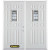 70 In. x 82 In. 9 In. x 19 In. Rectangular Lite 11-Panel Pre-Finished White Double Steel Entry Door with Astragal and Brickmould