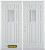 74 In. x 82 In. 9 In. x 19 In. Rectangular Lite 8-Panel Pre-Finished White Double Steel Entry Door with Astragal and Brickmould