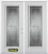 74 In. x 82 In. Full Lite Pre-Finished White Double Steel Entry Door with Astragal and Brickmould