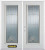 74 In. x 82 In. Full Lite Pre-Finished White Double Steel Entry Door with Astragal and Brickmould