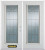 74 In. x 82 In. Full Lite Pre-Finished White Double Steel Entry Door with Astragal and Brickmould