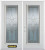 74 In. x 82 In. Full Lite Pre-Finished White Double Steel Entry Door with Astragal and Brickmould