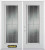 74 In. x 82 In. Full Lite Pre-Finished White Double Steel Entry Door with Astragal and Brickmould