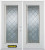 74 In. x 82 In. Full Lite Pre-Finished White Double Steel Entry Door with Astragal and Brickmould