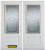 66 In. x 82 In. 3/4 Lite 2-Panel Pre-Finished White Double Steel Entry Door with Astragal and Brickmould