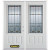 70 In. x 82 In. 3/4 Lite 2-Panel Pre-Finished White Double Steel Entry Door with Astragal and Brickmould