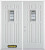 66 In. x 82 In. 9 In. x 19 In. Rectangular Lite 8-Panel Pre-Finished White Double Steel Entry Door with Astragal and Brickmould