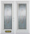 70 In. x 82 In. Full Lite Pre-Finished White Double Steel Entry Door with Astragal and Brickmould