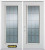 70 In. x 82 In. Full Lite Pre-Finished White Double Steel Entry Door with Astragal and Brickmould