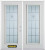 70 In. x 82 In. Full Lite Pre-Finished White Double Steel Entry Door with Astragal and Brickmould