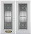 66 In. x 82 In. Full Lite Pre-Finished White Double Steel Entry Door with Astragal and Brickmould