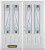66 In. x 82 In. 2-Lite 2-Panel Pre-Finished White Double Steel Entry Door with Astragal and Brickmould