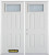 66 In. x 82 In. Rectangular Lite 4-Panel Pre-Finished White Double Steel Entry Door with Astragal and Brickmould