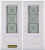 70 In. x 82 In. 3/4 Lite 1-Panel Pre-Finished White Double Steel Entry Door with Astragal and Brickmould