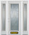 66 In. x 82 In. Full Lite Pre-Finished White Steel Entry Door with Sidelites and Brickmould