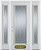 66 In. x 82 In. Full Lite Pre-Finished White Steel Entry Door with Sidelites and Brickmould