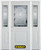 64 In. x 82 In. 1/2 Lite 1-Panel Pre-Finished White Steel Entry Door with Sidelites and Brickmould