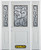 64 In. x 82 In. 1/2 Lite 1-Panel Pre-Finished White Steel Entry Door with Sidelites and Brickmould