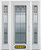 68 In. x 82 In. Full Lite Pre-Finished White Steel Entry Door with Sidelites and Brickmould