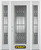 68 In. x 82 In. Full Lite Pre-Finished White Steel Entry Door with Sidelites and Brickmould