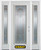 68 In. x 82 In. Full Lite Pre-Finished White Steel Entry Door with Sidelites and Brickmould