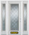 68 In. x 82 In. Full Lite Pre-Finished White Steel Entry Door with Sidelites and Brickmould