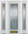 68 In. x 82 In. Full Lite Pre-Finished White Steel Entry Door with Sidelites and Brickmould