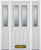 66 In. x 82 In. 2-Lite 2-Panel Pre-Finished White Steel Entry Door with Sidelites and Brickmould