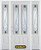 66 In. x 82 In. 2-Lite 2-Panel Pre-Finished White Steel Entry Door with Sidelites and Brickmould