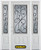 64 In. x 82 In. 3/4 Lite 2-Panel Pre-Finished White Steel Entry Door with Sidelites and Brickmould