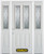 68 In. x 82 In. 2-Lite 2-Panel Pre-Finished White Steel Entry Door with Sidelites and Brickmould