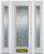 64 In. x 82 In. Full Lite Pre-Finished White Steel Entry Door with Sidelites and Brickmould