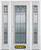 64 In. x 82 In. Full Lite Pre-Finished White Steel Entry Door with Sidelites and Brickmould