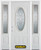 64 In. x 82 In. 3/4 Oval Lite Pre-Finished White Steel Entry Door with Sidelites and Brickmould