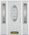 64 In. x 82 In. 3/4 Oval Lite Pre-Finished White Steel Entry Door with Sidelites and Brickmould