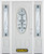64 In. x 82 In. 3/4 Oval Lite Pre-Finished White Steel Entry Door with Sidelites and Brickmould